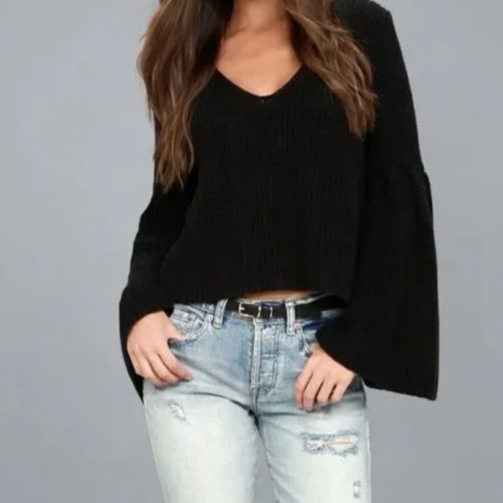 Free People bell sleeve sweater